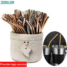 100pcs/Batch Reusable Metal Straws Eco-friendly Stainless Steel Drinking Straw With Brush Bag 215mm*6mm Tubes For 20/30oz Mugs 2024 - buy cheap