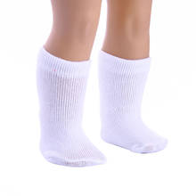 Носки для кукол 18 дюймов, 1 пара в комплекте, одежда для американских кукол и более, белый цветной носок b512 2024 - купить недорого