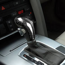 Gear Shift Knob Cover Car Head Shift Carbon Fiber Cover for Audi A4 2009-2012/ A6 2005-2011/ Q5 2009-2012 LHD Car Accessories 2024 - buy cheap