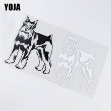 Yoja 12.4x16.6cm schnauzer cão animal adesivo do carro decalques de vinil acessórios da motocicleta ZT4-0195 2024 - compre barato