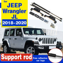 For Jeep Wrangler JL 2018 2019 2020 JL car-styling Refit hood hood gas shock lift strut Support bars Rod stainless steel style 2024 - buy cheap