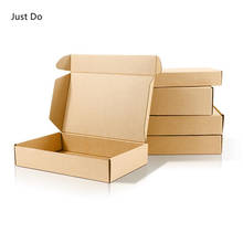 14cm Square Corrugated Box Paper 50pcs Kraft Mailers Packing Corrugated Small Shipping Box 2024 - buy cheap
