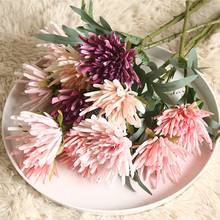 Real Silk Fake Flowers Artificial Chrysanthemum Flower Bouquet Touch for Wedding Decoration Home Garden Party Decor Florals 2024 - buy cheap