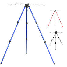 Suporte de vara de pesca com 7 sulcos, telescópica de liga de alumínio, portátil, dobrável, tripé, suporte de vara de pesca marítima, acessórios de suporte 2024 - compre barato