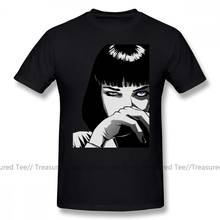 Pulp Fiction T Shirt Pulp Fiction Mia T-Shirt Oversized Streetwear Tee Shirt 100 Cotton Short Sleeve Fun Print Male Tshirt 2024 - buy cheap