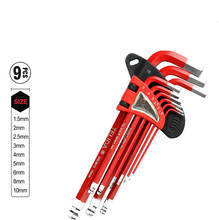 HS Tools 9PC Universal Hex Key Wrench Set Long Arm/Short Arm Metric Ball End Key Set Allen Wrench Set 2024 - buy cheap