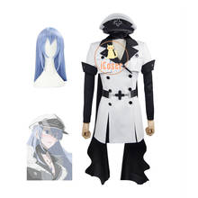 Akame Ga KILL! Jaegers Esdeath Cosplay Costume Women Uniform Black White Outfit Halloween Costume Anime Blue Long Straight Wig 2024 - buy cheap