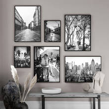 Modern Fashion City Street Canvas Painting Black and White Wall Art Nordic Posters and Prints Picture for Living Room Home Decor 2024 - buy cheap