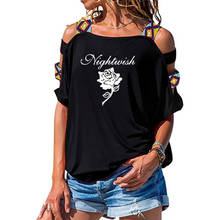 Nightwish Imaginaerum симфонический Металл для женщин футболки Свободная футболка из хлопка женские пикантные открытые топ с открытыми плечами 2024 - купить недорого