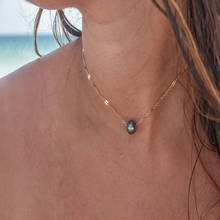 Дизайнерское оригинальное ожерелье из таитянского жемчуга 2020 Модные Простые Ювелирные изделия хорошие подарки для девочек низкие цены 2024 - купить недорого