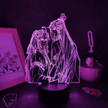 Mo dao zu shi bl anime novel figure 3d luzes da noite led legal presente para amigos rgb neon lava lâmpada do quarto de cama mesa manga decoração 2024 - compre barato