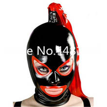 Máscara de látex artesanal de borracha unisex fetiche cosplay máscara de látex capa de borracha com caudas para festa bodysuits usar feito sob encomenda 2024 - compre barato