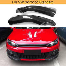 Разветвители для переднего бампера автомобиля Volkswagen Scirocco Standard, только 10-13 дюймов, разветвитель для переднего бампера, спойлер, фартук из углеродного волокна 2024 - купить недорого