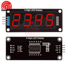 Módulo de segmento de led 0.56 x tm1637, display de led de 4 dígitos, módulo de relógio digital com 7 pontos duplos de cores vermelho 2024 - compre barato