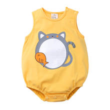 Monos Unisex de dibujos animados Totoro para bebés, monos de algodón para recién nacidos, ropa de verano, color rosa y amarillo 2024 - compra barato