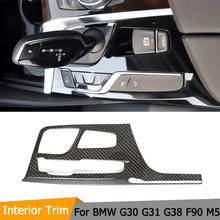 Carbon Fiber Car Center Console Gear Shift Panel Cover Trim for BMW 5 Series G30 G31 G38 F90 M5 520i 530i 540i 2017-2019 2024 - buy cheap