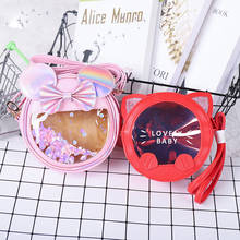 Children Mini Purses and Handbags for Girl Shiny Crossbody Bag Cartoon Mouse Bow Cat Bag Kid Wallet Baby Money Bolsa 2024 - buy cheap