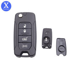 Xinyuexin 4Buttons Flip Key Remote Fob Case Shell for Jeep Renegade 4Button Car Key Shell Replacement 2015-2018 Year 2024 - buy cheap