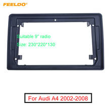 Feeldo áudio do carro 2din 9 "adaptador de quadro fáscia da tela grande para audi a4 2002-2008 painel traço estéreo quadro kit de montagem 2024 - compre barato