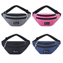 Puimentiua Fashion Fanny Pack For Women Men Waist Bag Colorful Unisex Waistbag Belt Bag Mobile Phone Zipper Pouch Packs Belt 2024 - buy cheap