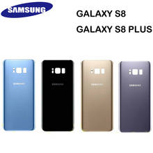 Официальный чехол Samsung со стеклянной дверью, задний корпус телефона, задняя крышка аккумулятора, запасная часть для Galaxy S8 G950F/S8 PLUS + G955F 3D 2024 - купить недорого