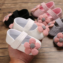 2020 bebê primeiros caminhantes roupas sapatos de bebê recém-nascido infantil pram meninas princesa mocassins pequenas flores sapatos macios sólidos 2024 - compre barato