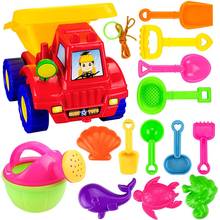 Conjunto de brinquedos e areia para crianças, copos de molde, castelo, construção, utensílios de areia, piscina, brinquedo de desenvolvimento 2024 - compre barato