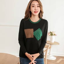 Shintimes T Shirt Women Cotton 2022 Spring Autumn Long Sleeve Tees Woman Tshirt Appliques Korean Fashion Clothing Camiseta Mujer 2024 - buy cheap