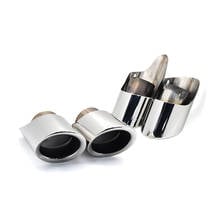 4 pcs Exhaust Tip For Porsche Macan 3.0T Muffler Tip Stainless Steel Exhaust Pipe Silver Black Tailpipe Car Exhaust Tip 2024 - buy cheap