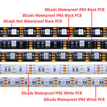 Светодиодная лента RGB SMD 5050, не Водонепроницаемая неоновая Led полоска для украшения комнаты и дома, 5 В, белый, черный, PCB, 0,5-5 м 2024 - купить недорого