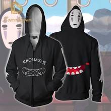 Spirited Away Hoodies Mens Hoodie Sweatshirt Men/Women Anime A Voyage of Chihiro Hoody Zipper No Face Man Hoodies 3D 2024 - buy cheap