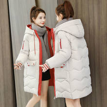 Chaqueta larga de algodón holgada para mujer, abrigo de plumón, Parkas, talla grande, para invierno 2024 - compra barato