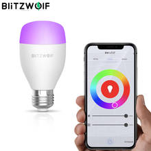 BlitzWolf Wifi Smart Remote AC100-240V RGBWW+CW 9W E27 APP Smart LED Bulb Work With Alexa Google Assistant + IR Remote Control 2024 - buy cheap
