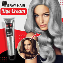 Unisex Light Gray Silver Hair Dye Cream Smoky Gray Punk Style Grandma Gray Hair Dye Color Fashion Hair Styling TSLM2 2024 - buy cheap