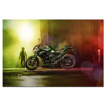 Impressões em telas cartazes de lona kawasaki z300 motocicletas pintura arte de parede decoração para sala de estar 2024 - compre barato