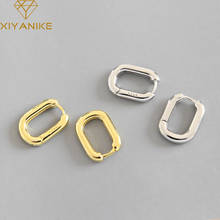 XIYANIKE Minimalist Silver Color  Stud Earrings Vintage Geometric Ellipse Handmade Earrings Party Accessories Jewelry Gift 2024 - buy cheap