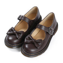 Новые милые студенческие туфли в японском стиле для колледжа с бантом для девочек туфли Лолиты JK Униформа туфли на платформе Размер 35-40 2024 - купить недорого