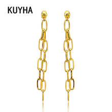 Pendient Mujer Korean Style Fashion Jewelry Geometric Long Tassel Earrings For Women Brincos Stud Earrings for Women Men 2024 - buy cheap