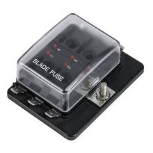 4/6/10 Circuit Blade Fuse Box Holder with LED Warning Light Car Boat Accessory 2024 - buy cheap