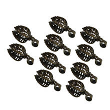10 Sets 24mm Bronze Filigree Pendant Pinch Clip Bails Connector Clasps Jewelry DIY Findings 2024 - buy cheap