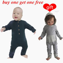 Seartist Baby Boys Romper Newborn Cotton Long Sleeve Jumpsuit Boy Spring Solid Black Gray Rompers Pajamas 2022 New Free Gift 30 2024 - buy cheap