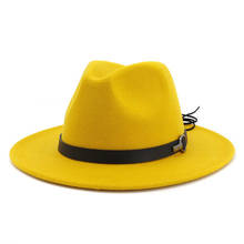 Женская шерстяная фетровая шляпа с широкими полями Jazz Fedora, стильные женские шляпы Панамы в стиле Trilby Gambler, модные вечерние шляпы в ковбойском стиле 2024 - купить недорого