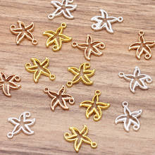 100 PCS 18x16mm Metal Alloy KC Gold/Silver Plated Starfish Pendants Connectors Charm DIY Accessories For Jewelry Making 2024 - buy cheap