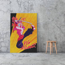 Inosuke-póster de Hashibira Kimetsu no Yaiba, lienzo de anime, pintura, arte de pared, decoración para sala de estar, dormitorio, estudio, decoración del hogar, impresiones 2024 - compra barato