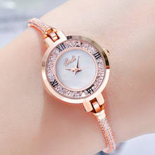 Unique Narrow Women Watches Simple Rose Gold Rhinestone Lady Bracelet Wristwatch Mimalism Fashion Casual Quartz Clock for Female 2024 - buy cheap