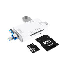Новый адаптер для чтения карт OTG высокоскоростной флеш-диск USB 2,0 универсальный OTG TF/SD кардридер для Android мобильного компьютера 2024 - купить недорого