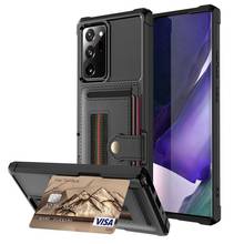 Funda con ranuras para tarjetas para Samsung Galaxy Note 20 Ultra S20 Ultra Note 10 S10 S10e S9 Plus Note 9, Funda de cuero PU A prueba de golpes 2024 - compra barato