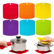 Silicone Pot Holder Potholders Heat Resistant Hot Pads Non Slip Coffee Trivet Mat Pad Mat Placemats Multipurpose Kitchen Tool 2024 - buy cheap