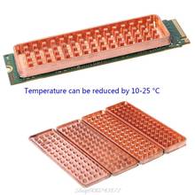 Cobre NVME NGFF M.2 disipador de calor 2280 SSD de la hoja de Metal de la conductividad térmica de silicona oblea de ventilador de refrigeración de M2 disipador de calor K1AA 2024 - compra barato