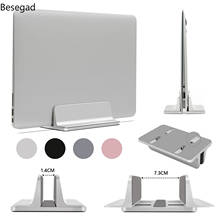 Besegad-soporte Vertical ajustable para ordenador portátil, Base de aluminio para montaje de ordenador portátil, accesorios para MacBook Pro Air, 2021 2024 - compra barato